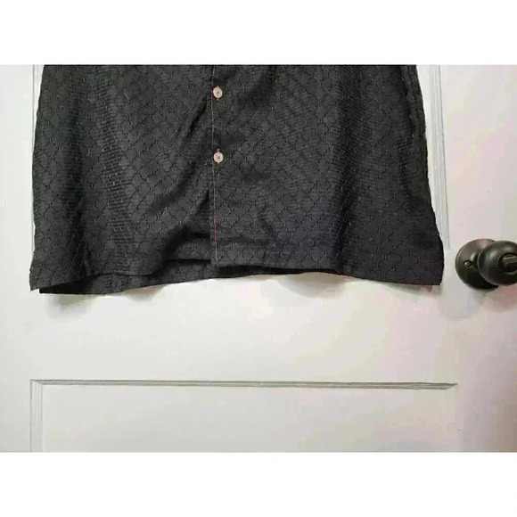 Y2K Size Large No Boundaries Red Black Fade Textured Button Up Shirt - Picture 5 of 5